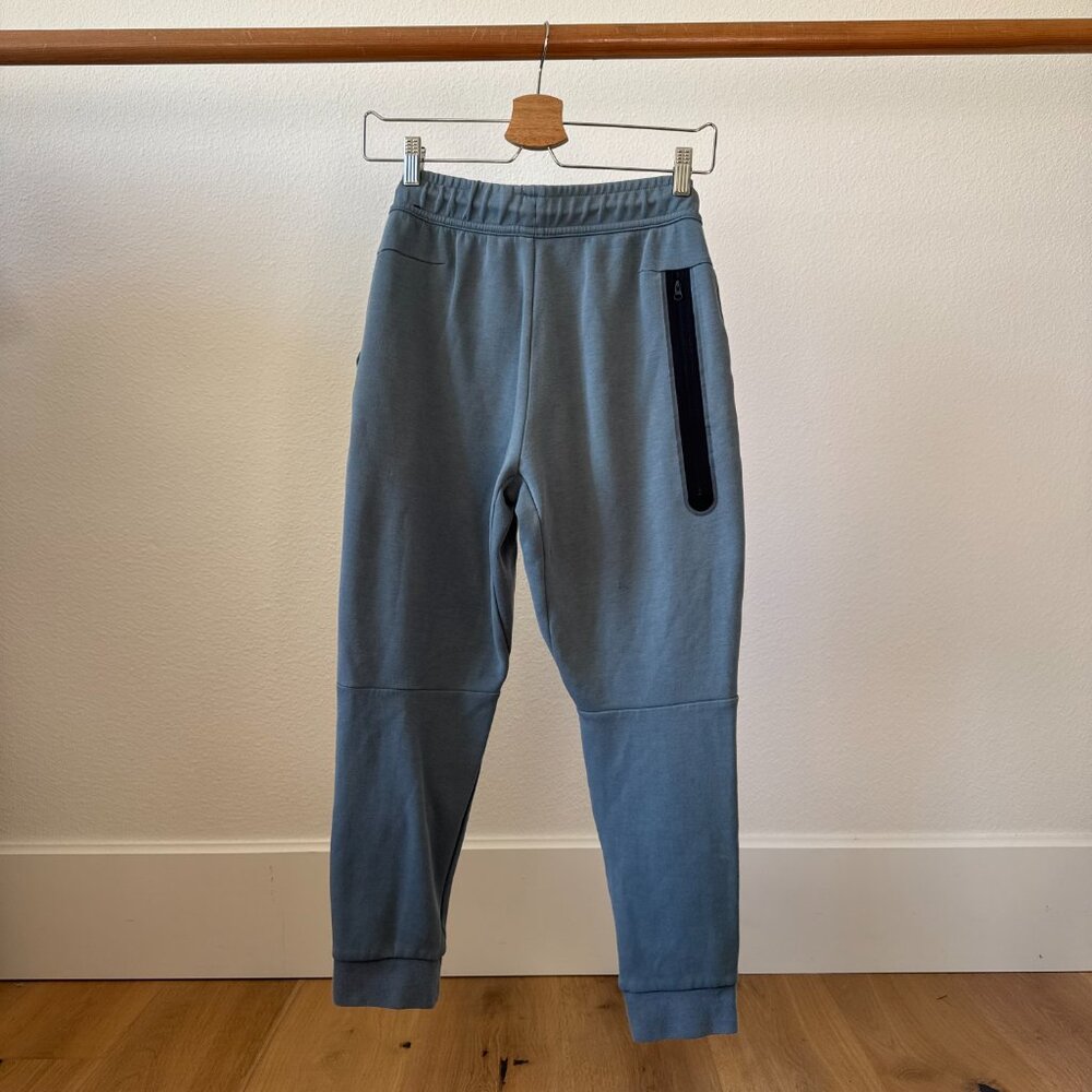 Nike Tech Fleece Jogger Pants Blue Gray Youth Large Clean Color - Picture 2 of 7